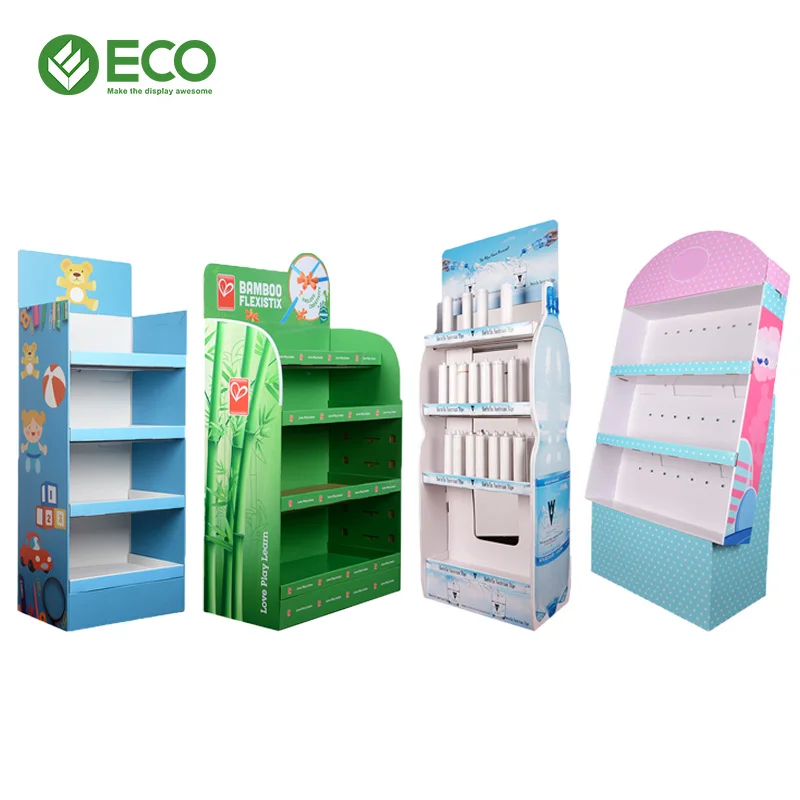Custom Floor-Standing Cardboard Display Racks for Advertising Poster Display Board and Totem Rack