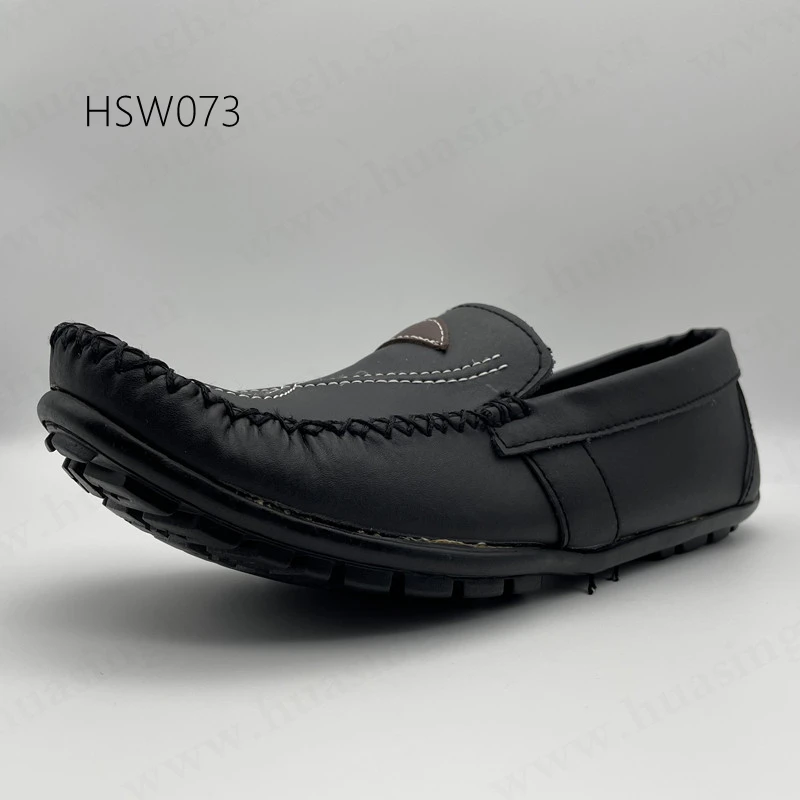 LXG,head-up Design Black Full Natural Cow Leather Boat Shoes Spain Market Popular Casual Penny Shoes HSW073