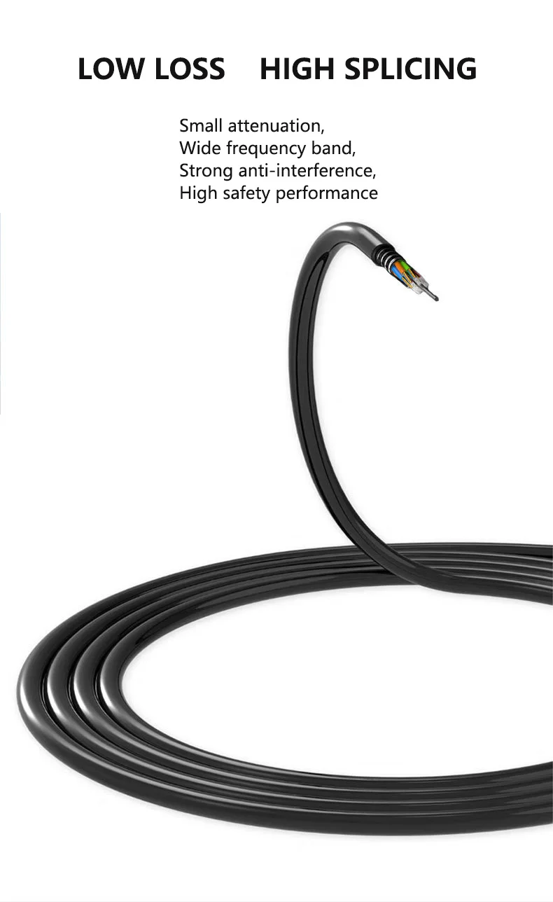 Outdoor Armored G652D G657A1 G657A2 Fiber Optic Cable for Telecom Communication with Steel Tape Armored Protection