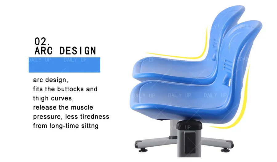 Solid Public Waiting Chair With Breathable Design Padded Seat Metal Frame Outdoor Bench For Airport School And Hospital Stadium