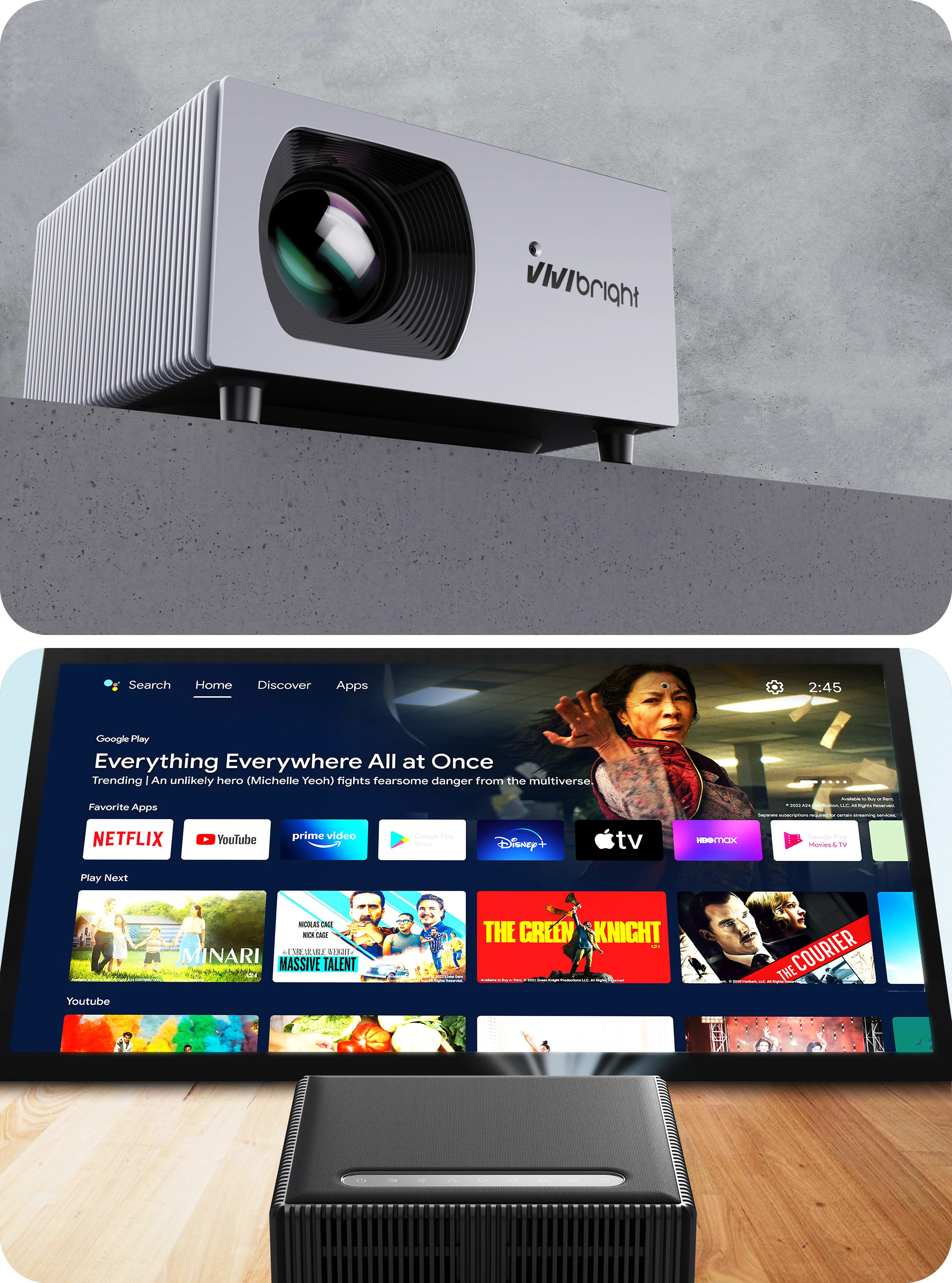 Alibaba Projector 1920x1080p Native NEW D6000 VIVIBRIGHT LED Projector Better Than 4K Big ...