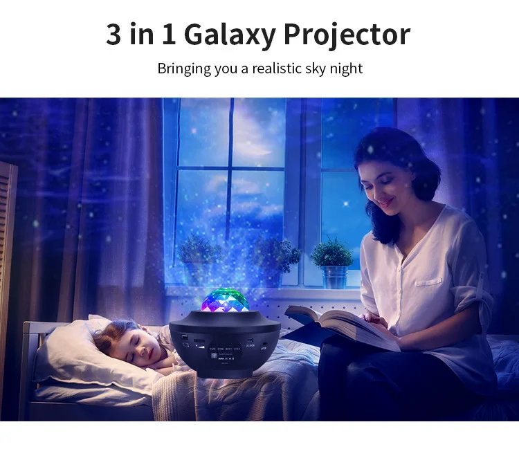 LED Disco Ball Star Projector Magic Ball galaxy Projector LED Night Light for Room With Remote Control  Projection Light