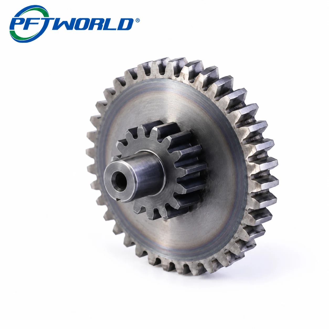 Custom CNC Hobbed 42CrMo Alloy Steel Gear OEM Gray Setscrew High Precision Machining Parts