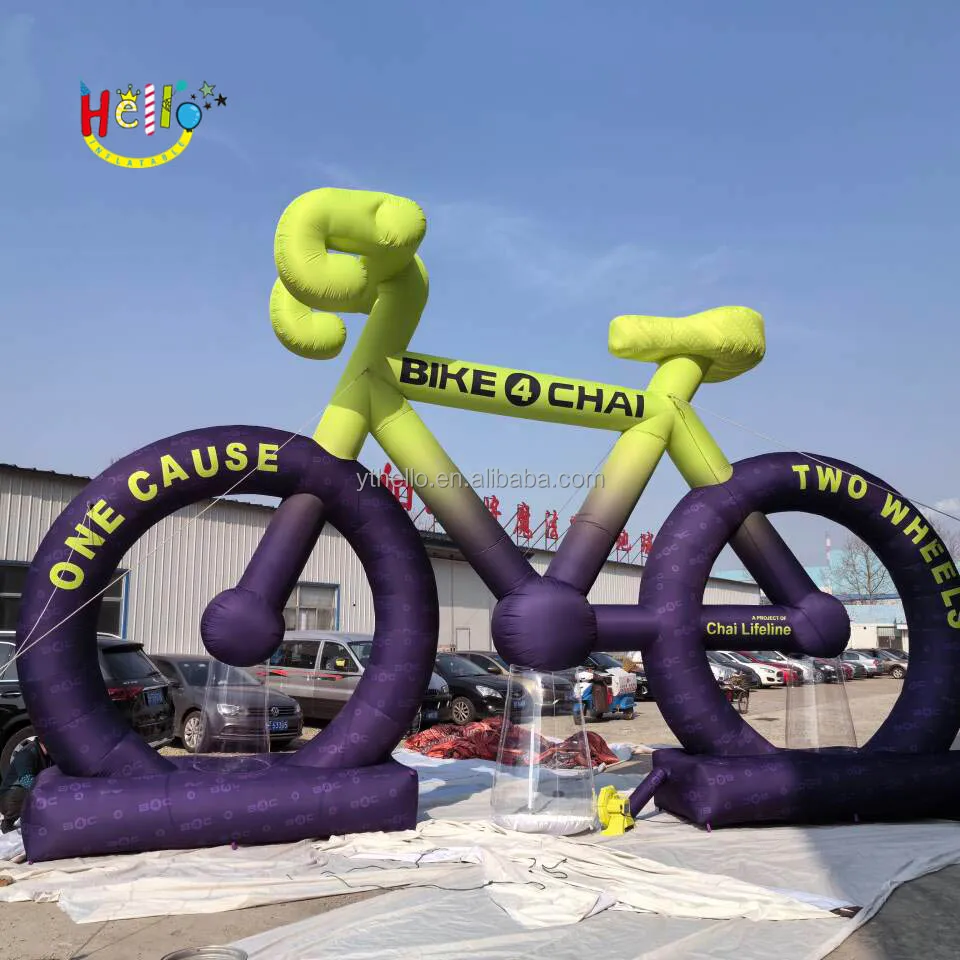 New Design Giant Inflatable Bicycle Model Inflatable Bike for Advertising