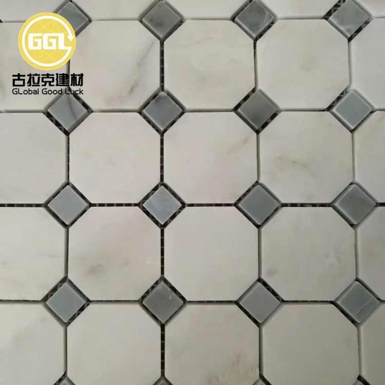 Factory Wholesale Octagon Mosaic White Natural Stone Marble Mosaic Tile for Decor supplier