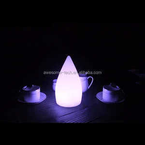 HOT Sale Rechargeable Battery Operated Luminous LED Color Lamp Decorative Water Drop Shape Outdoor Garden Table LED Lamp