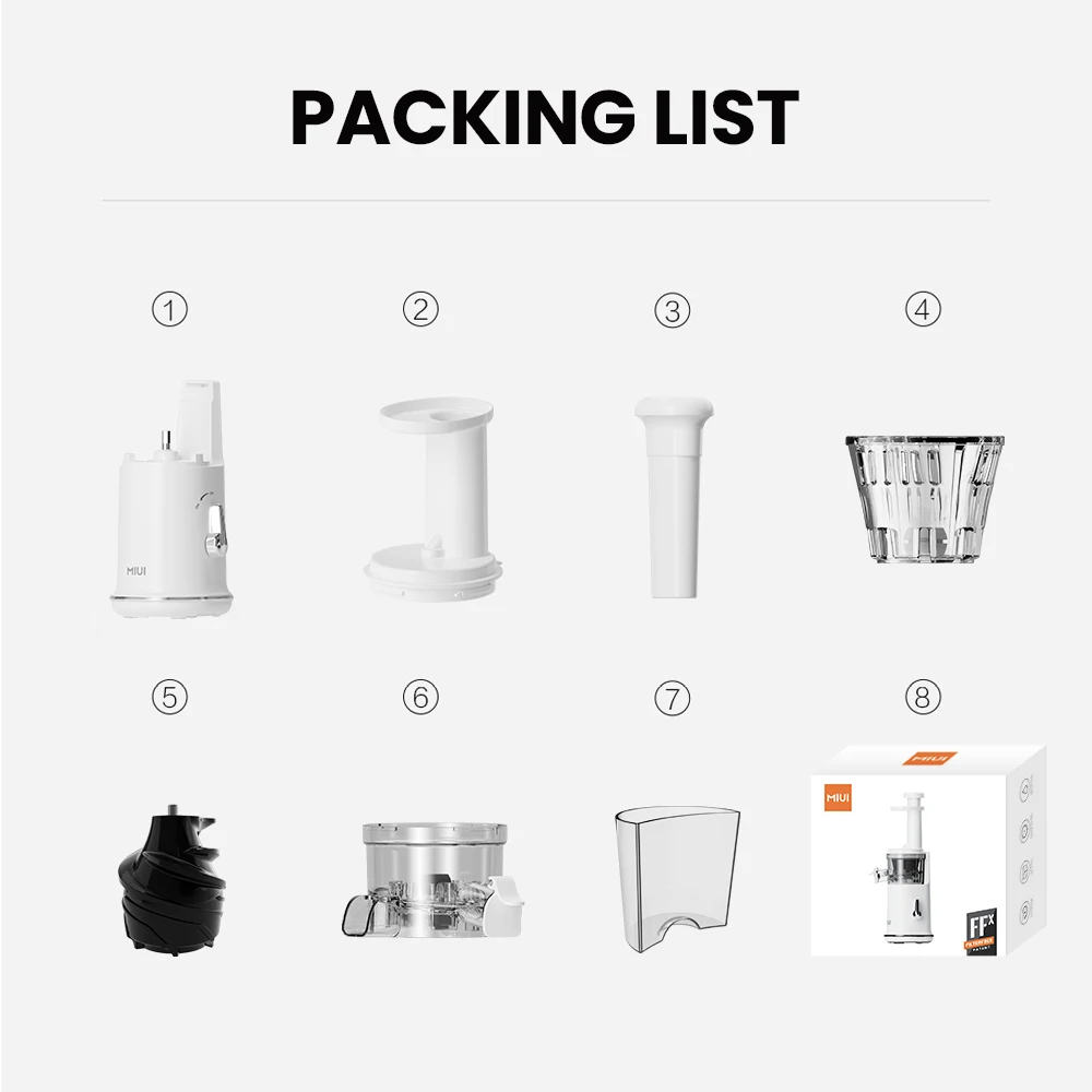 MIUI New Arrival EasytoClean Manufacturer Electric Juice Extractor