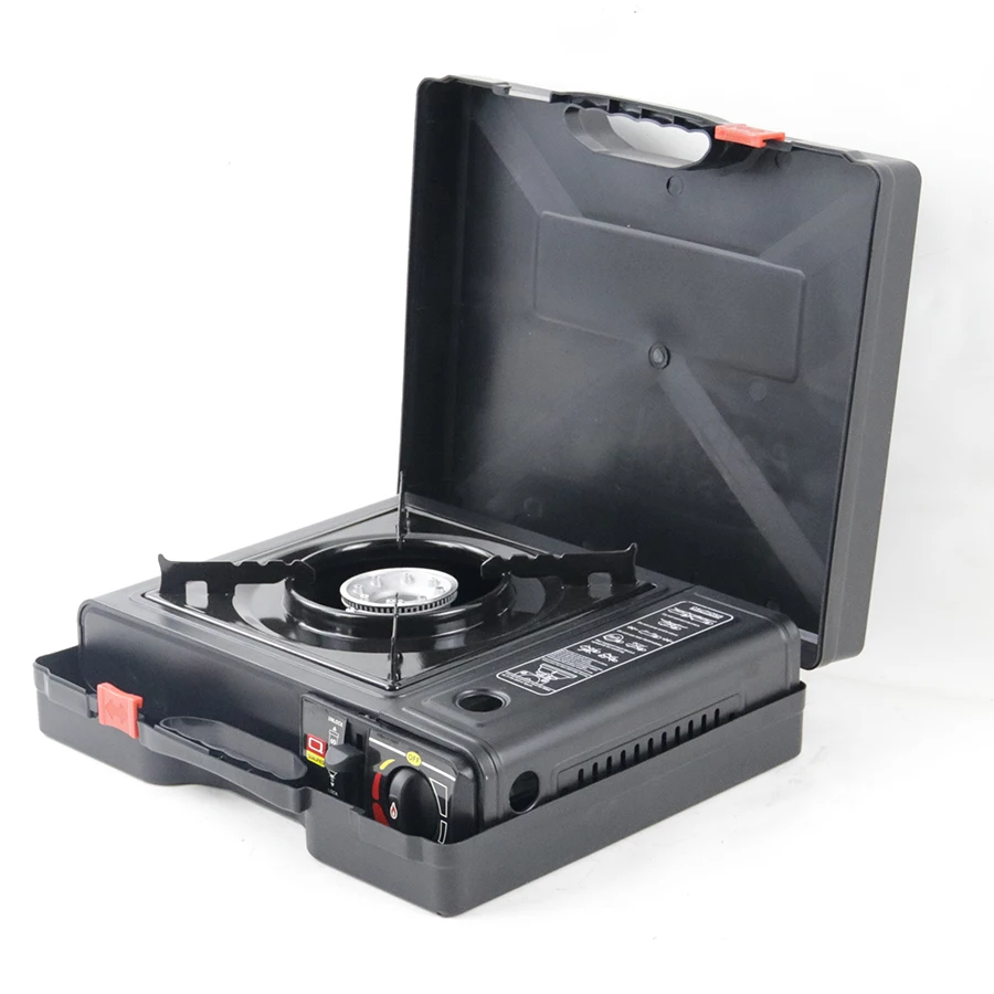 Support Customization Butane Portable Camping Gas Stove for Hiking Manually Operated Metallic Outdoor Portable Burner
