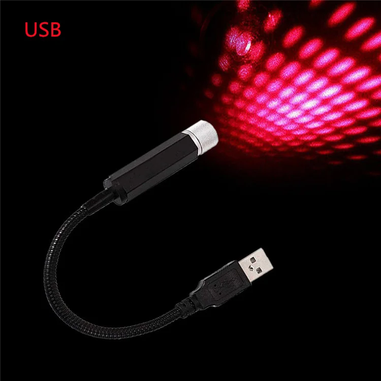 Multiple Lighting Effects Red Decor Romantic Car Roof Ceiling Starry Sky Usb Led Night Light