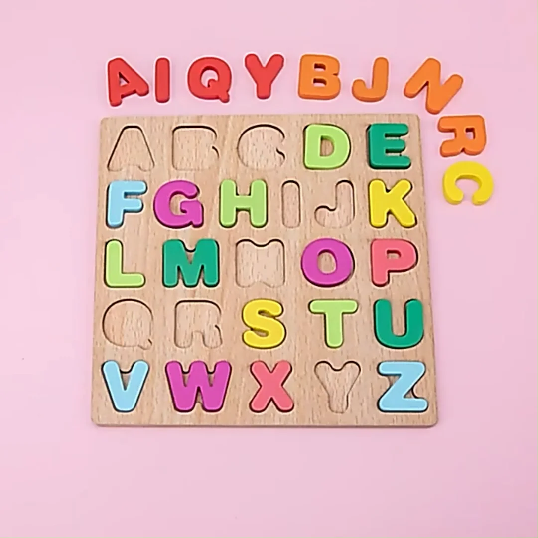 Educational Wooden Puzzle - Shape, Letter, & Number Cognition