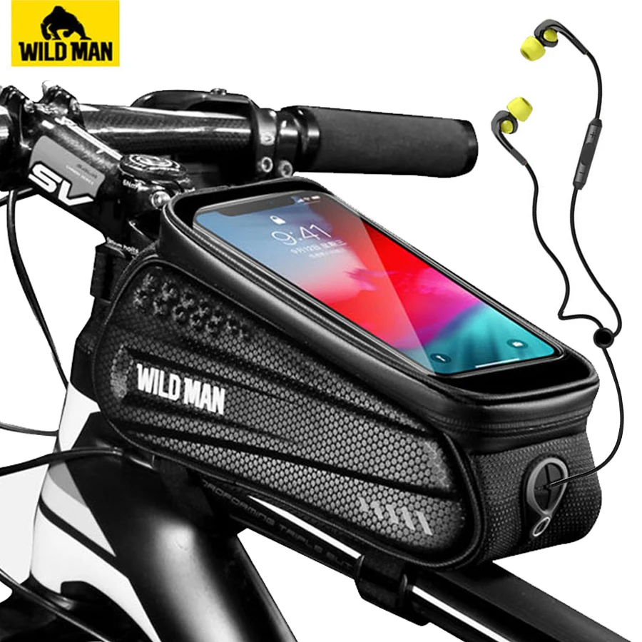 Borsa Telaio Bici Impermeabile Borsa Porta Telefono Per Bici Da Telaio - Impermeabile, Touchscreen Sensibile, Per Smartphone Fino A 6 Supporto Telefono Bici Impermeabile