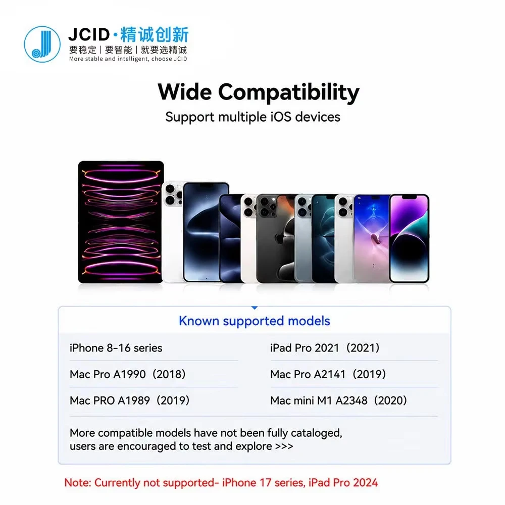 Hot Sale JCID DFU Cable,no Buttons Required, Automatic DFU Deep Flashing Mode, Supports Android iPhone 8-16 Series