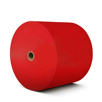 Custom High Strength Virgin Pulp Uncoated Double Sided Red Board Paper Artistic Craft Gift Wrapping Paper Starch Factory Made