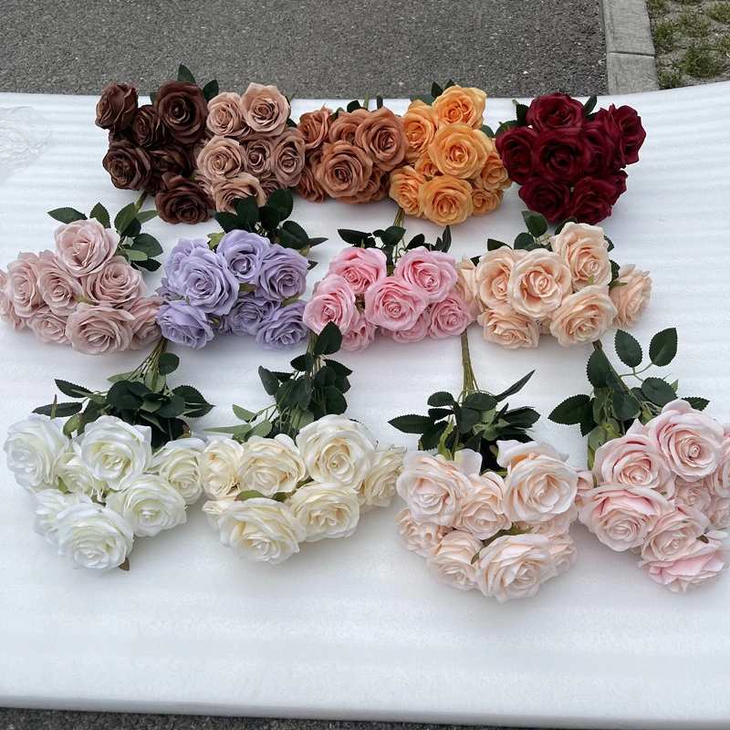Ifg Günstige Künstliche Plastikblume Einzelne Rose Gemischte Farben Rote Rosen
