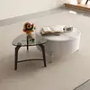 Combinazione tavolino rotondo + tavolino laterale