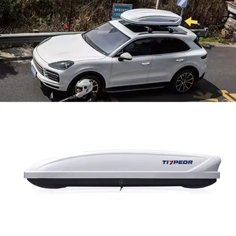 High Quality Universal Car Roof Luggage Bag Storage Top Cargo Box White 420L for SUV Travel Cargo Carrier Supplement Tiyepor