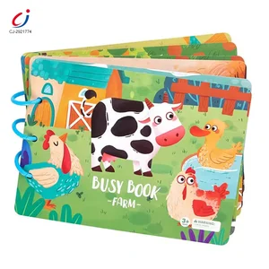 Chengji Trending Products 2026 New Early Learning Educational Toys Baby Busy Book Activity Farm Montessori Busy Book for Kids