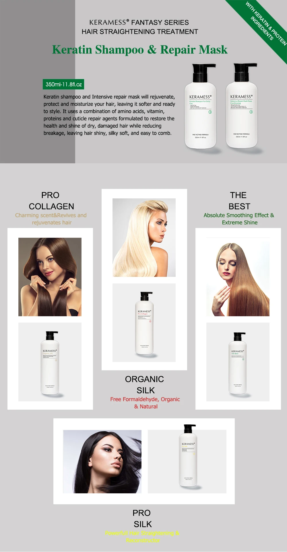 Keramess Protein Keratin Treatment Works On All Hair Types Eliminating