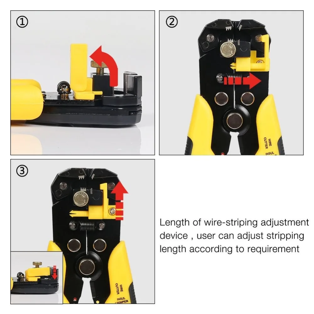 8 Inch Wire Stripper Self-adjusting Cable Cutter Crimp Automatic Wire ...