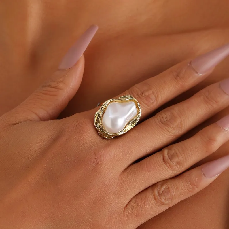 18K Gold Plated Summer Opening Simple Casual Jewelry Popular and Versatile Hawaiian Shell  Ring