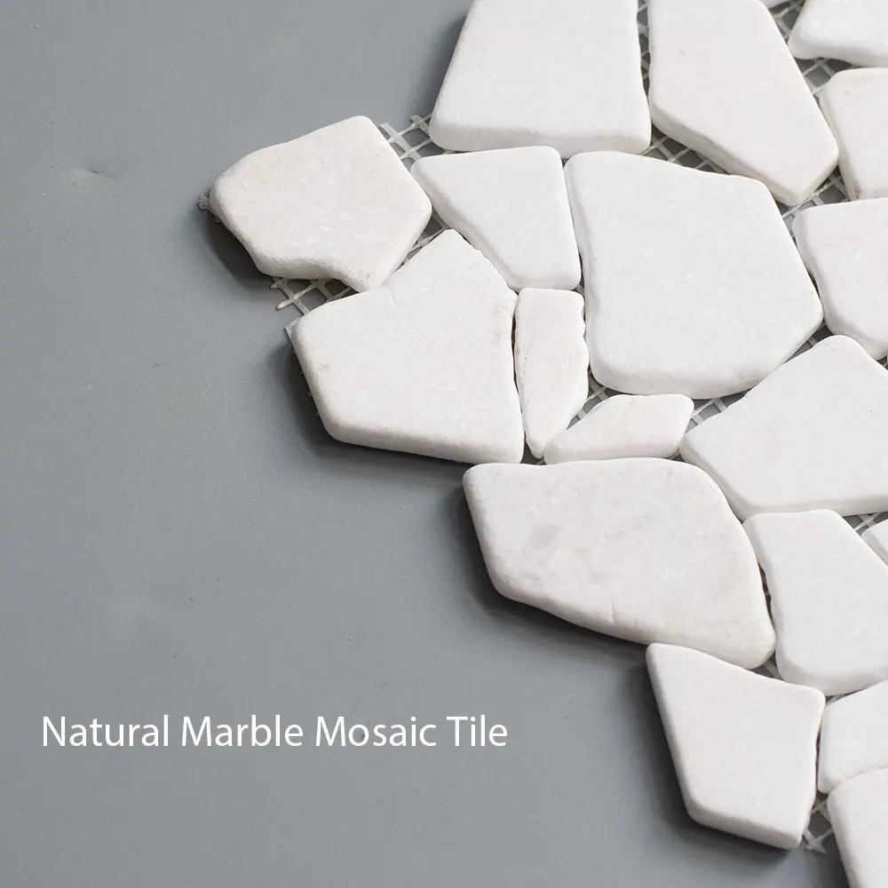 Lander Stone White Thassos Marble Mosaic Bathroom Kitchen Wall Tile ...