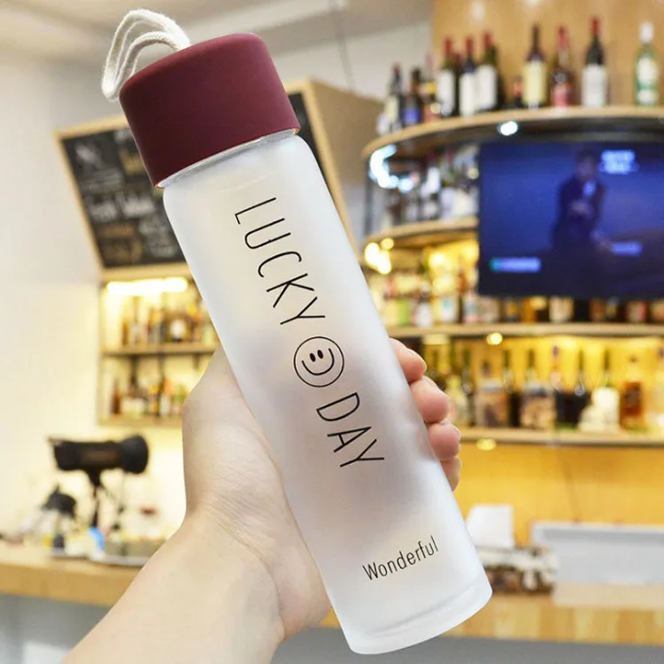 Wholesale Custom Sublimation Blank Frosted Color Drinkware Matte Glass Water Bottle