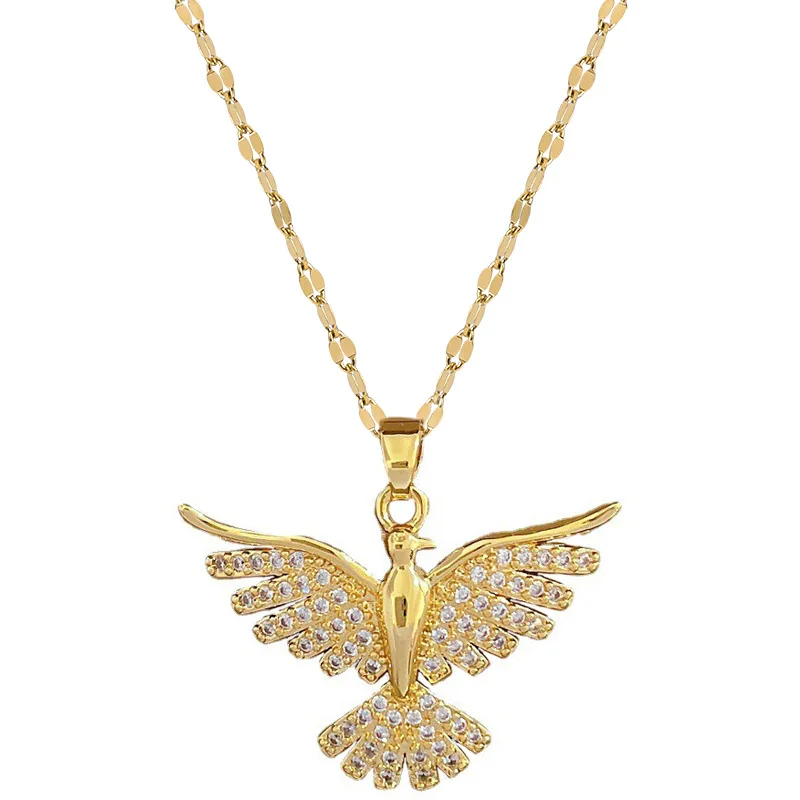 Collana Fenice In Acciaio Inossidabile Dreamtimes – Ciondolo Animale Geometrico Per Donne E Uomini, Regalo Simbolico - 2