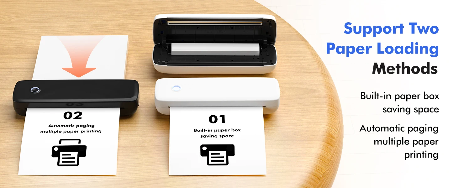 2023 Hot Selling Portable Thermal Printer A4 Paper Printing Mini A4 Label Printer Bluetooth Connect Wireless for A4 Pape supplier