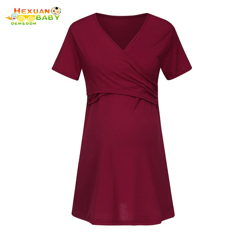 modest satin maxi evening dress product info and reviews Nursing Dress/Loungewear for Hospital or Home Blue / XS