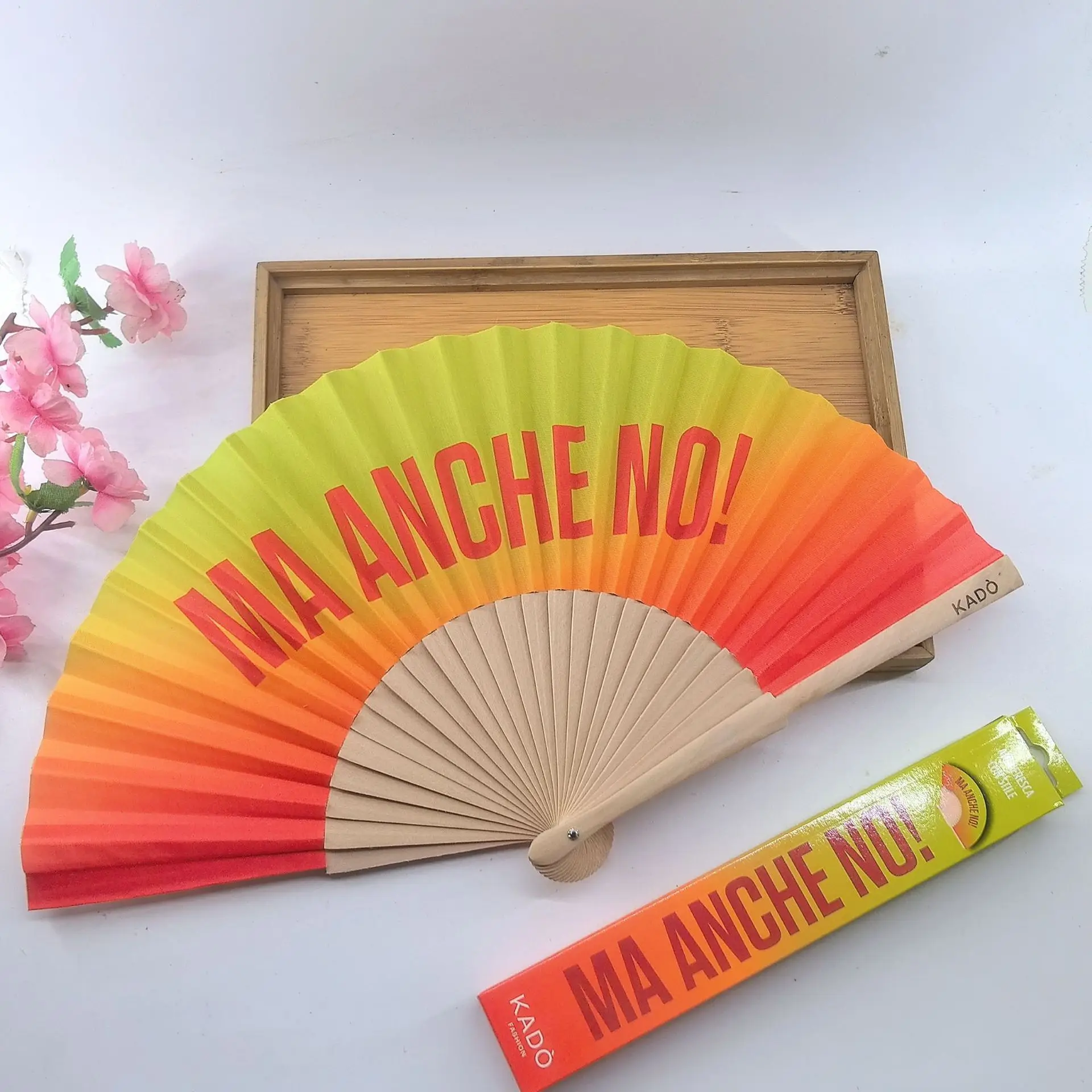 Wooden Antique Style Hand Fan for Wedding Souvenir and Festival Gift Custom Printed