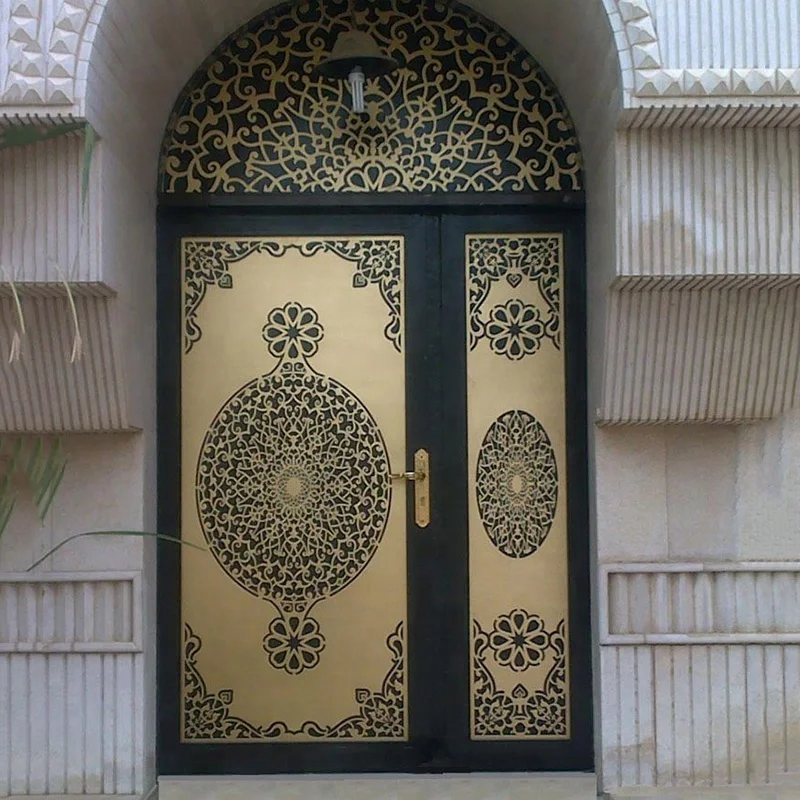 Exceptional Hand Forged Iron Door Celtic Inspired Carvings Exterior for Irish Style Abroad Homes Cultural Charm Strength