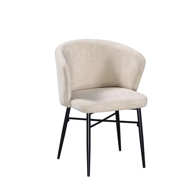 Factory Price Modern Luxury Fabric Dining Furniture With Metal Frame for Kitchen Chair
