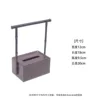 Caja de pañuelos de bambú púrpura, de mano y con asa recta.