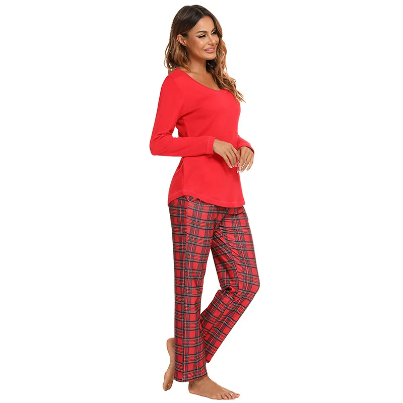 Plaid Cotton Women's Christmas Pajama Pants Oem Available