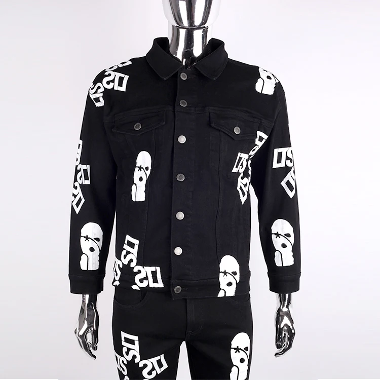 Edge Denim Free Design Custom Screen Printed Denim Pants Set Jean Two 2