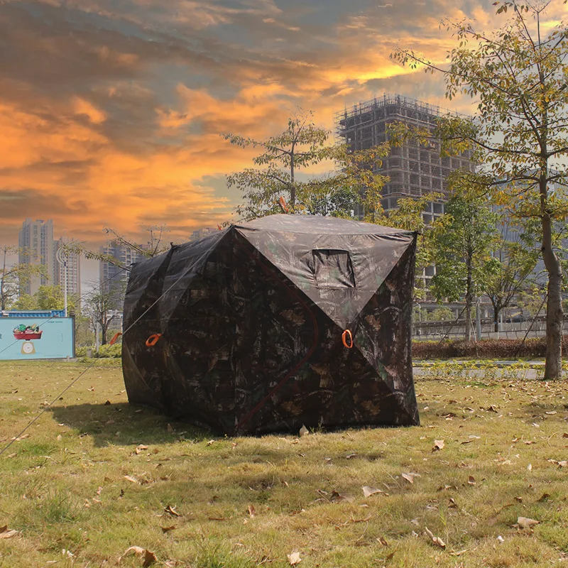 Inflatable Tent for Hunting One-Way Field Dog Blind Gear with Oxford Fabric Camouflage Duck Ground Deer Layout Chair