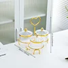Transparent 3-Can Diamond Cap Heart Holder