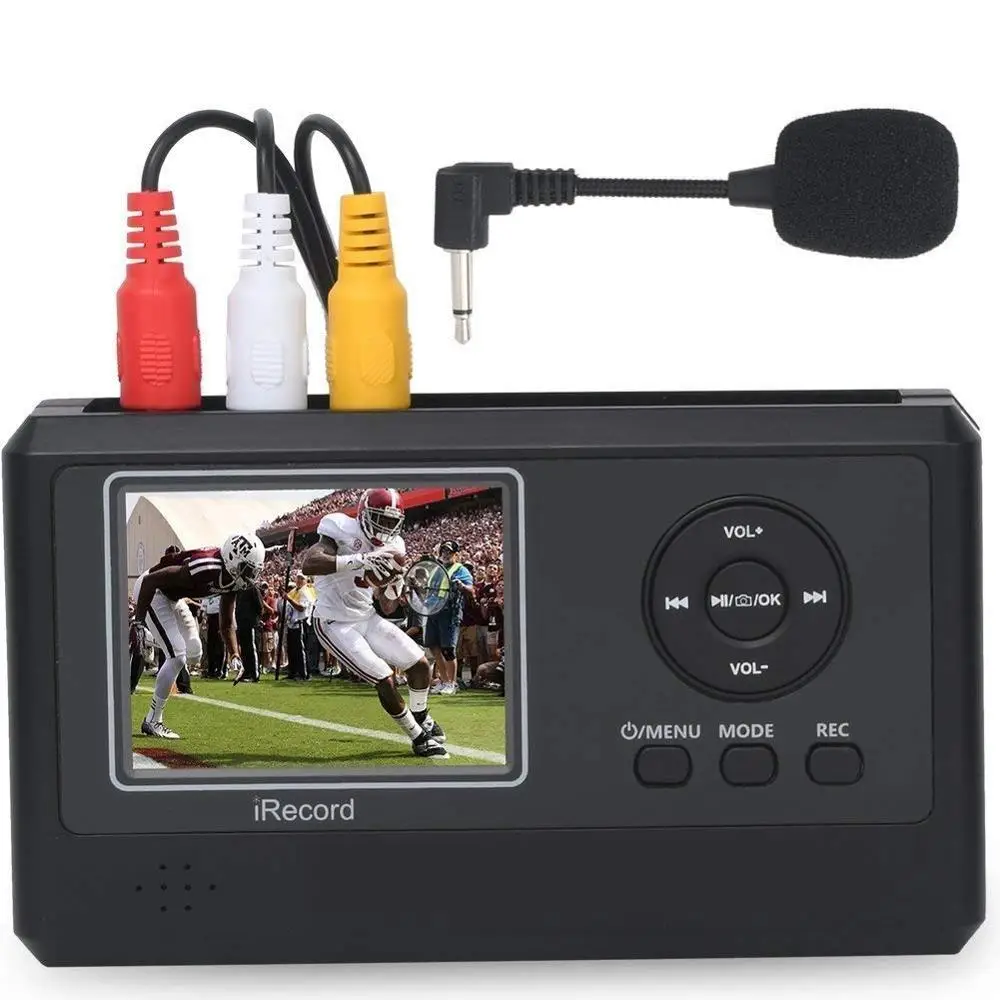 Boîte De Capture Vidéo Avec Microphone,Convertisseur Vhs Vers Dvd