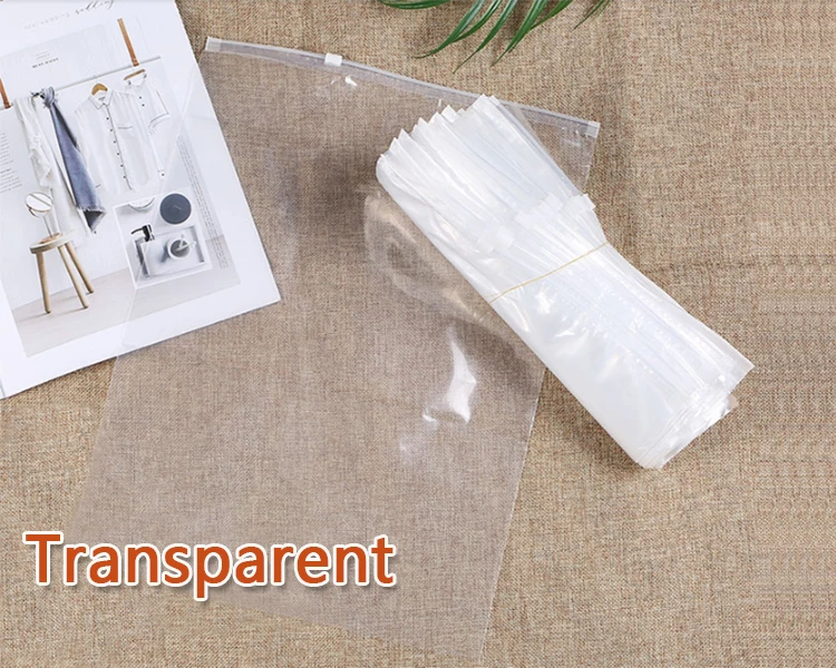 High Quality Custom Horizontal Plastic Shipping Garment Bag T Shirt