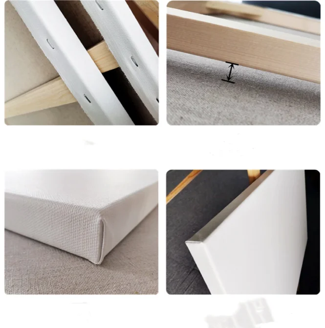 Large Size Stretched Canvas Board with 380+/-50 Thickness Matte Finish for Custom Size Oil Painting