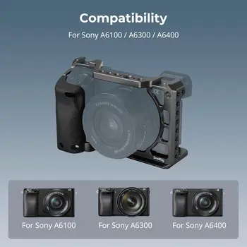 SmallRig Cage with Silicone Handgrip & Cold Shoe for Sony a6100, a6300, a6400-3164 detail image