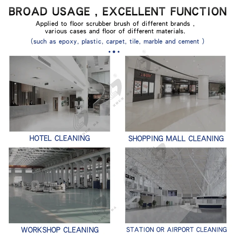 Zhenda Customized PP Material Floor Scrubber Brush For Cleaning
