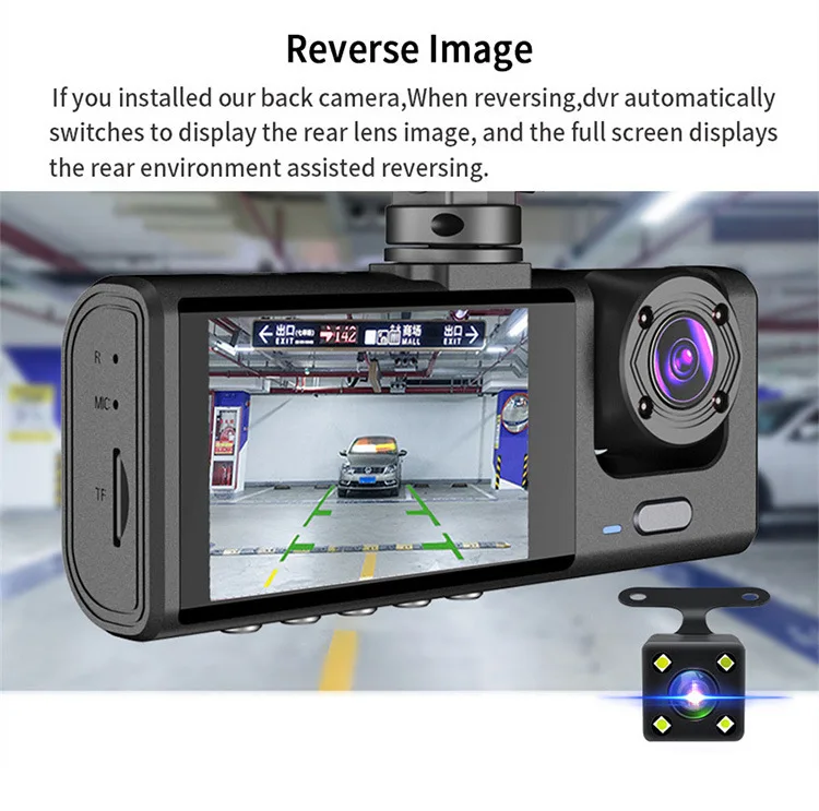 Dual Lens Dash Cam Front And Rear 1080p Hd Night Vision Dashboard ...