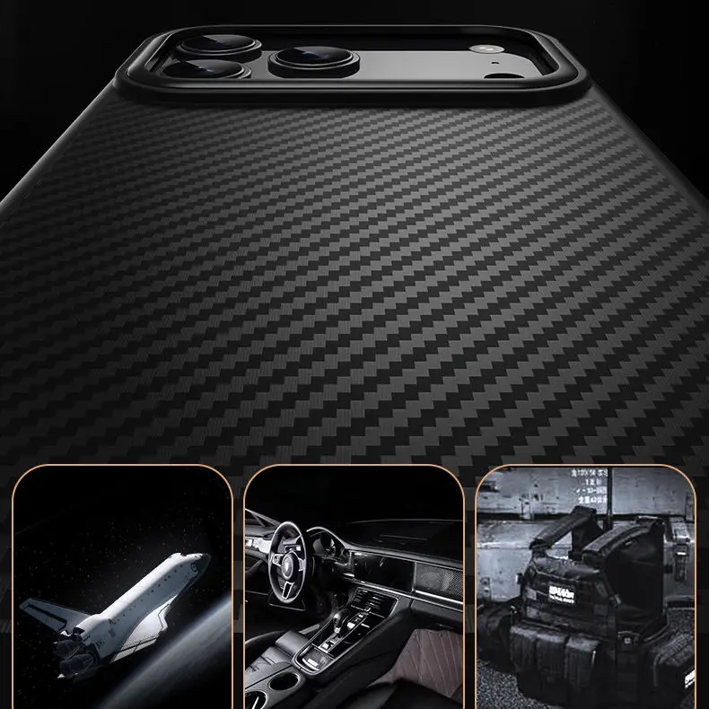 product carbon fiber ultra thin cell phone case for iphone 17 pro max  anti fall magnetic back protective cover for iphone 17 air-6