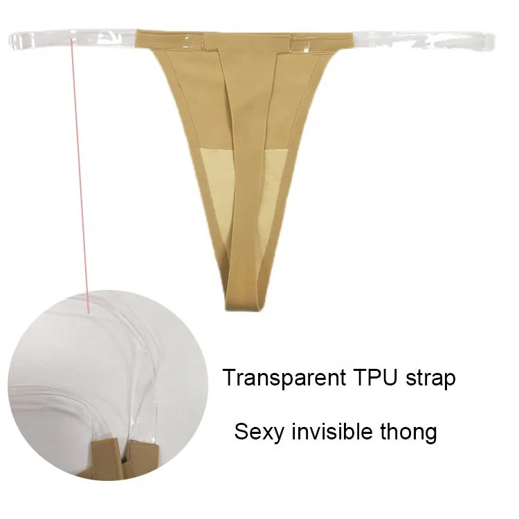 Breathable Seamless Thong Panties Clear Underwear Strap Thong Panties