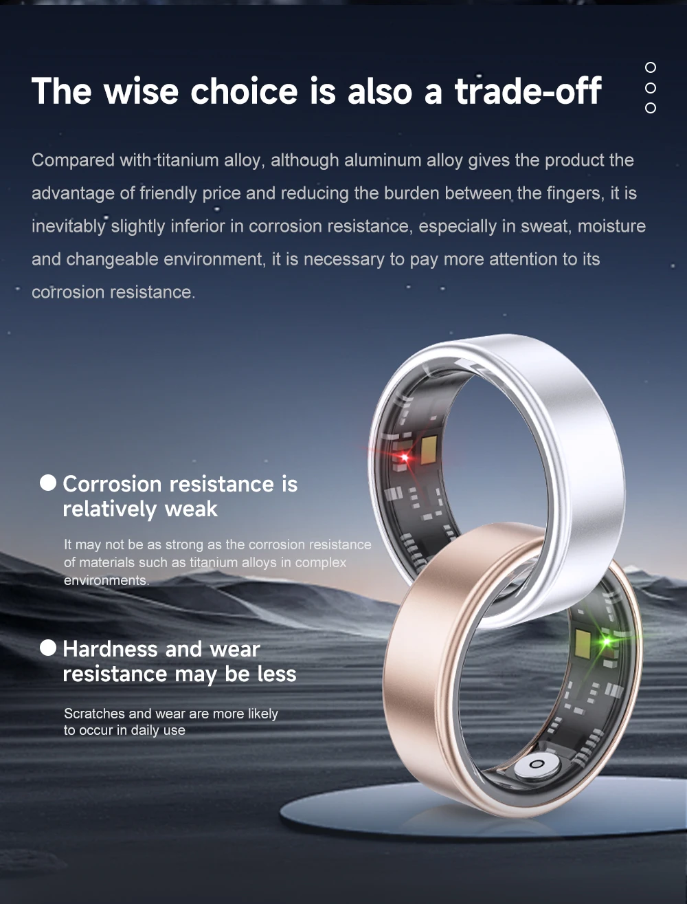 Smart Ring SR06 Heart Rate Detection Remote Photography Ring for Men Step Counting Motio aperçu 5