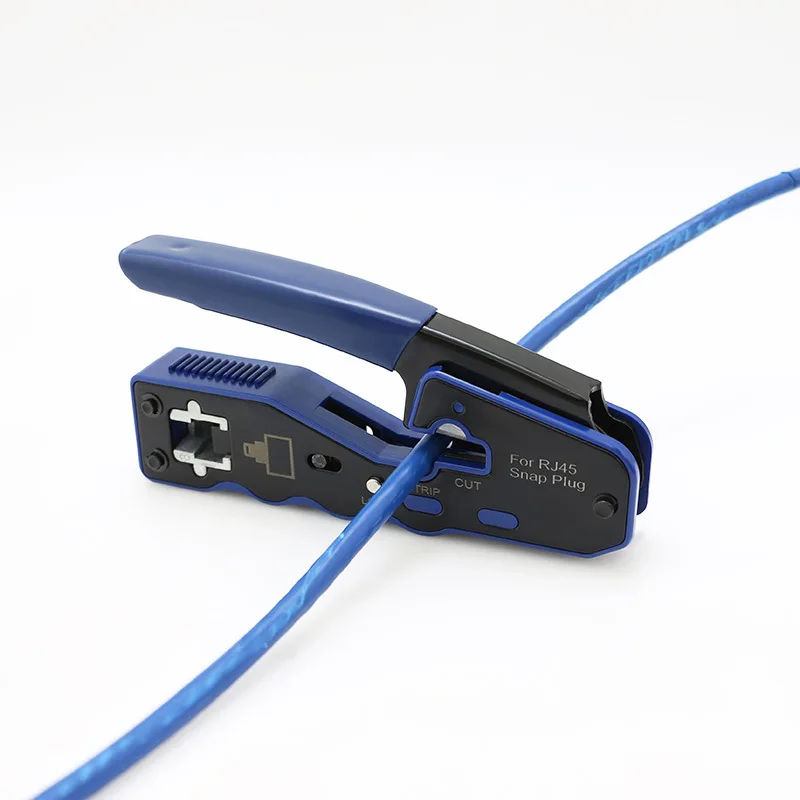 RJ45 圧着工具 パススルー CAT6 CAT5E イーサネット ワイヤー クリンパー スチール 電気電子ツール (Srliya3