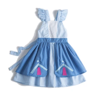 Little Girl Princess Dress Snow Party Queen Halloween Costume Blue with Accessories Princess Dress Costume for 2-10 Years Girls