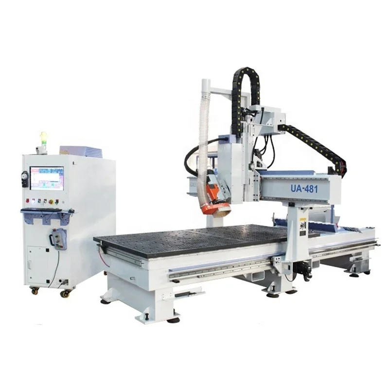 Quick 4 Axis Spindle Rotary Machine ATC CNC Router UA481-4D 4*8ft Woodworking Machinery Router