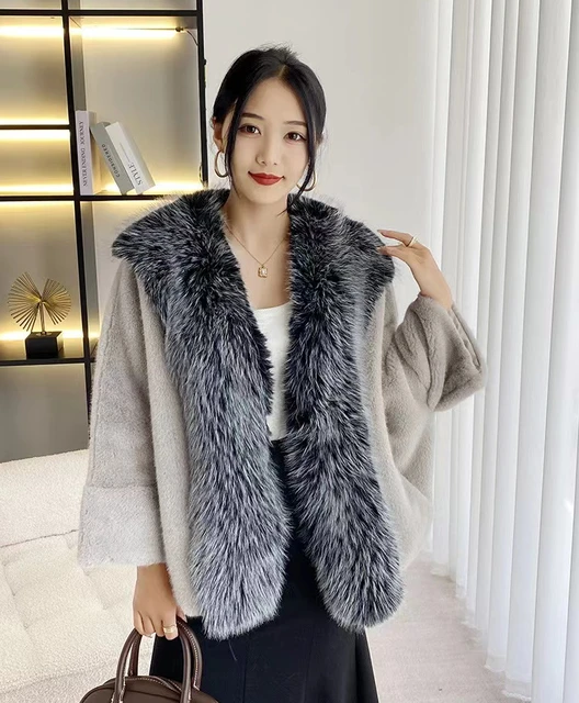 New faux fur mink coat for women